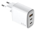 UPTC1USB2USBC65 cargador de dispositivo móvil Smartphone, Tableta, Teléfono Blanco USB Interior