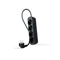 Regleta de Enchufes con 4 Tomas, 1.4 m, Negro