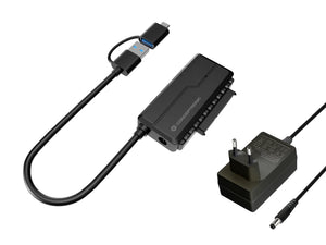 ABBY21B cambiador de género para cable USB Type-A SATA 22-pin Negro