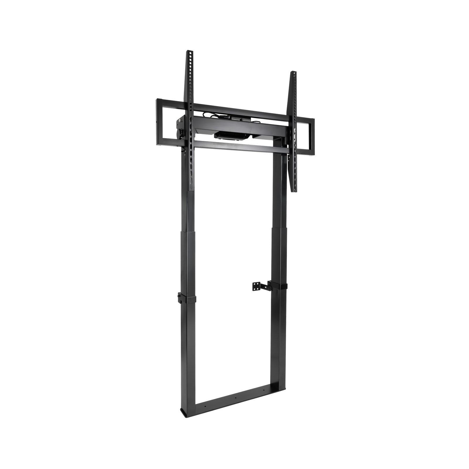 TITAN Soporte de Suelo Fijo con Regulación Eléctrica de Altura para Pantallas 55"-100", Negro