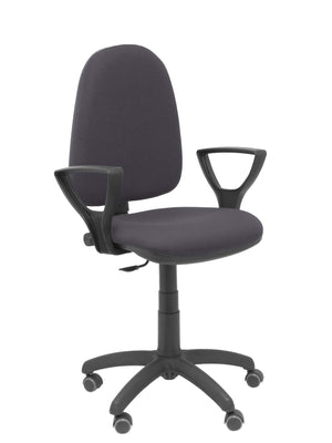 Silla Ayna CP bali gris oscuro brazos fijos ruedas de parqué