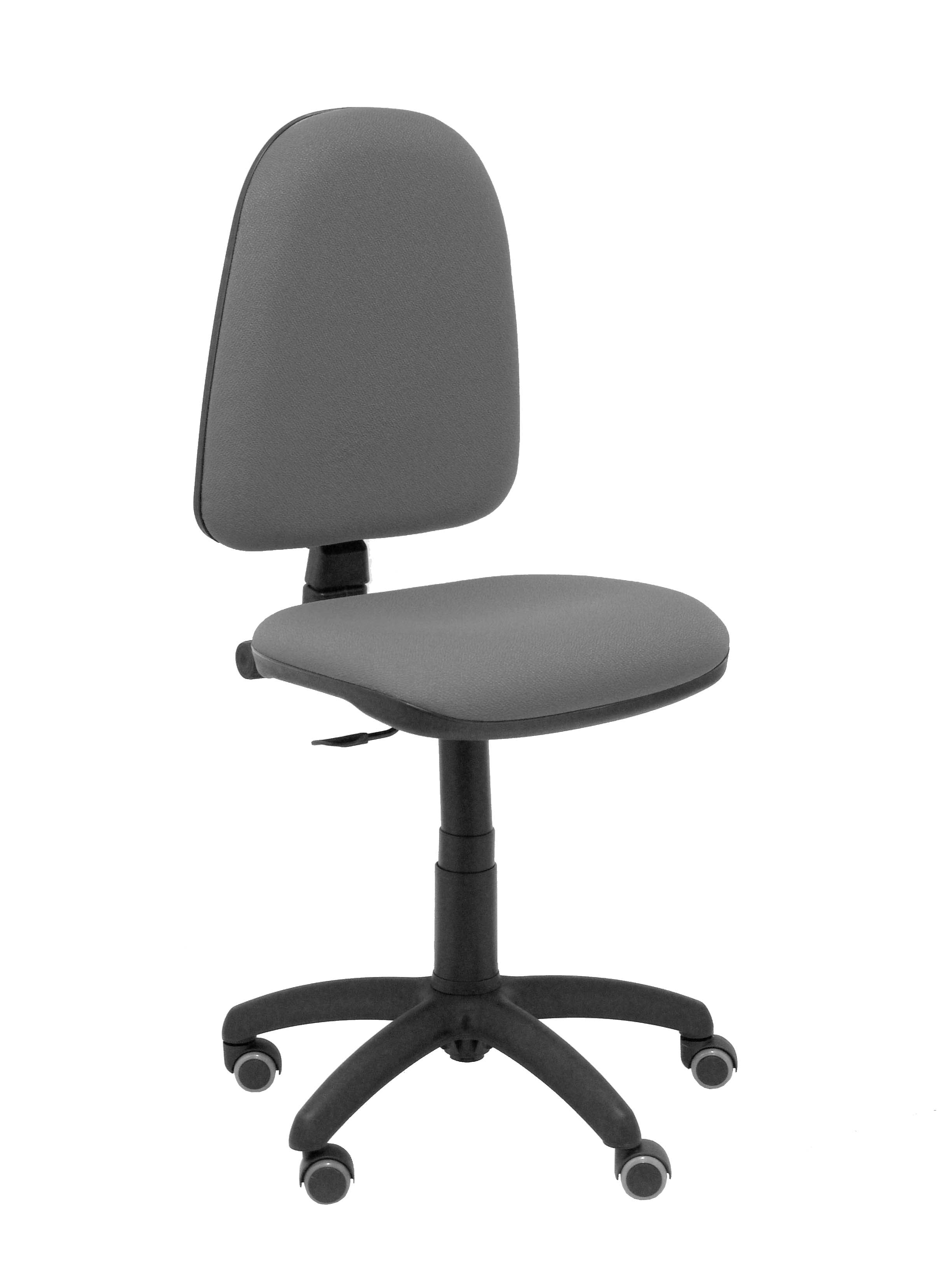 Silla Ayna bali gris medio con ruedas de parqué