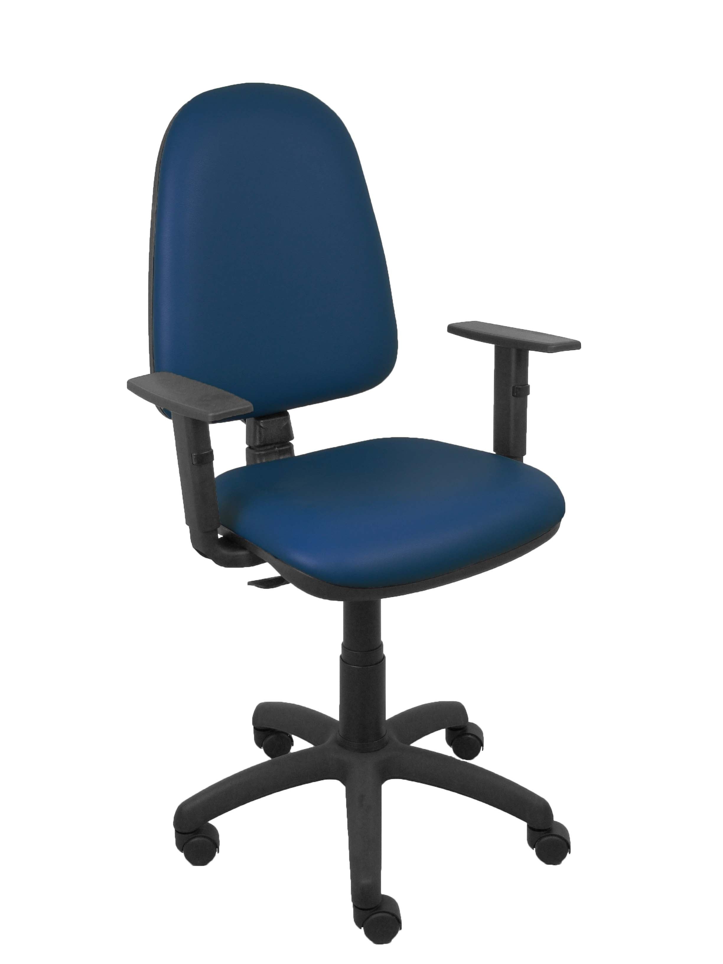 Silla Ayna similpiel marino brazos regulables