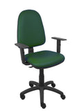 Silla Ayna similpiel verde botella brazos regulables