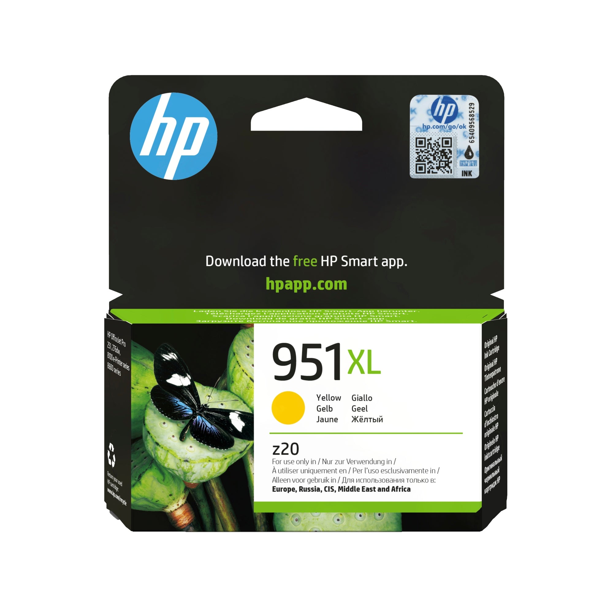 Cartucho de tinta original 951XL de alta capacidad amarillo