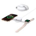 B25M8H21 cargador de dispositivo móvil Auriculares, Auriculares, Smartphone, Reloj inteligente Blanco Cargador inalámbrico Carga rápida Interior