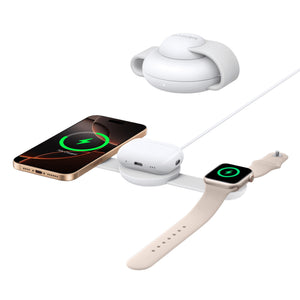 B25M8H21 cargador de dispositivo móvil Auriculares, Auriculares, Smartphone, Reloj inteligente Blanco Cargador inalámbrico Carga rápida Interior