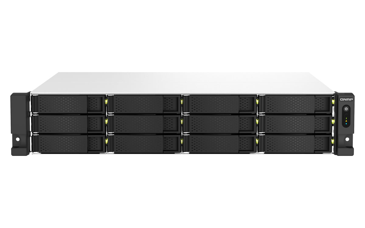 TS-1264U-RP NAS Bastidor (2U) Intel® Celeron® 8 GB DDR4 0 TB QNAP QTS Aluminio, Negro