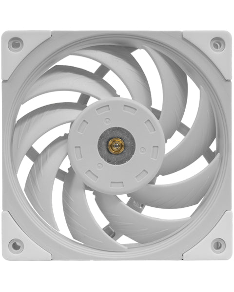 MF-NC, Ventilador PC PWM 120mm, Rodamiento FDB de Cobre Hiperbalanceado, Ventilador Silencioso con Diseño de Aspas Híbridas, Ventilador Ordenador Profesional, Blanco