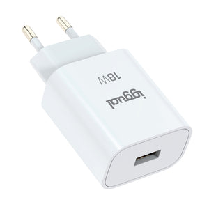 Cargador 1xUSB carga rápida QC3.0 18W