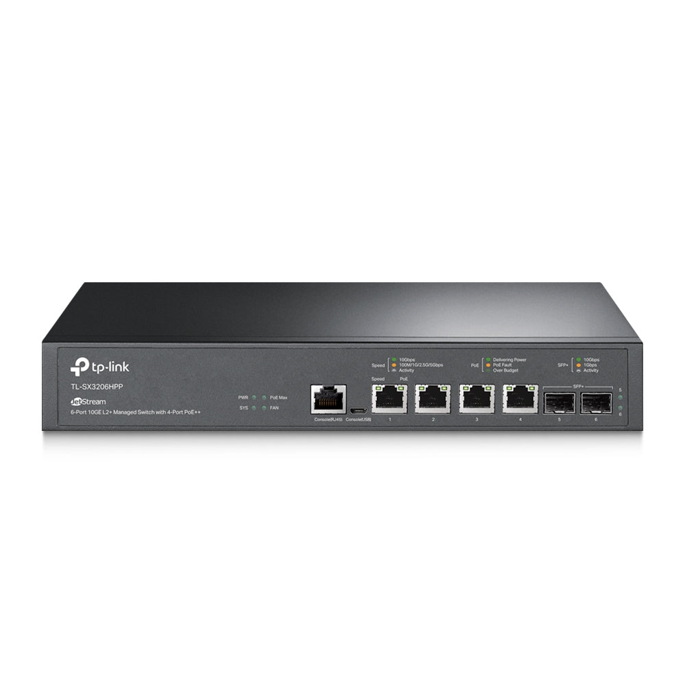 JetStream TL-SX3206HPP switch Gestionado L2+ 10G Ethernet (100/1000/10000) Energía sobre Ethernet (PoE) Negro