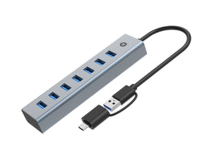 HUBBIES21G hub de interfaz USB 3.2 Gen 1 (3.1 Gen 1) Type-A 5000 Mbit/s Gris