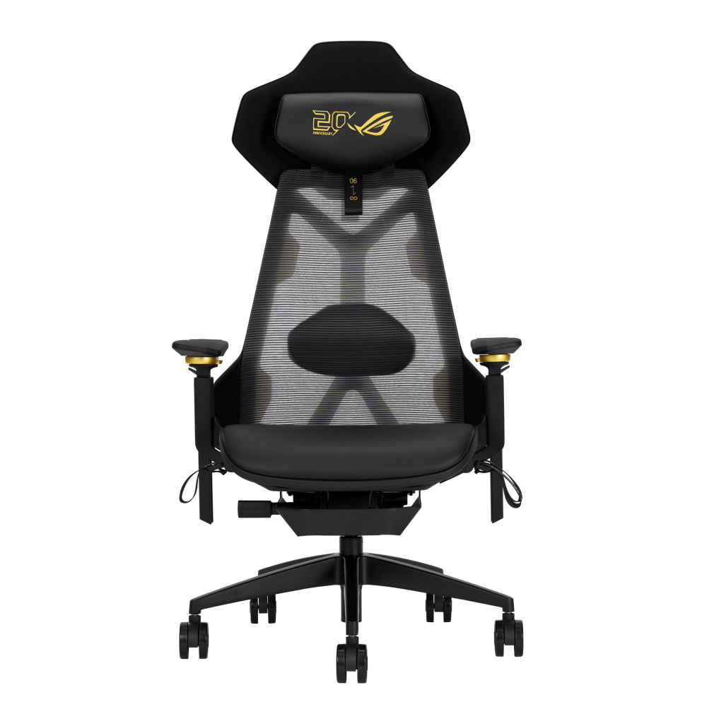 ROG Destrier Edition 20 Silla para videojuegos universal Asiento acolchado Negro, Oro