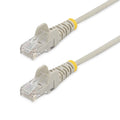 Cable Cat6 de 50cm - Delgado - con Conectores RJ45 sin Enganches - Gris