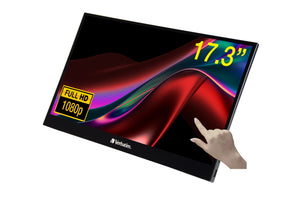 49593 pantalla para PC 43,9 cm (17.3") 1920 x 1080 Pixeles Full HD LCD Pantalla táctil Negro