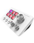 MSD-TWO, Control Deck Compacto, 6 Teclas LCD Personalizables + 3 Botones, 3 Ruedas Multifuncionales, Control Deck Slim Ergonómico, Software de Control y Plug-ins, Windows y MacOS, Blanco