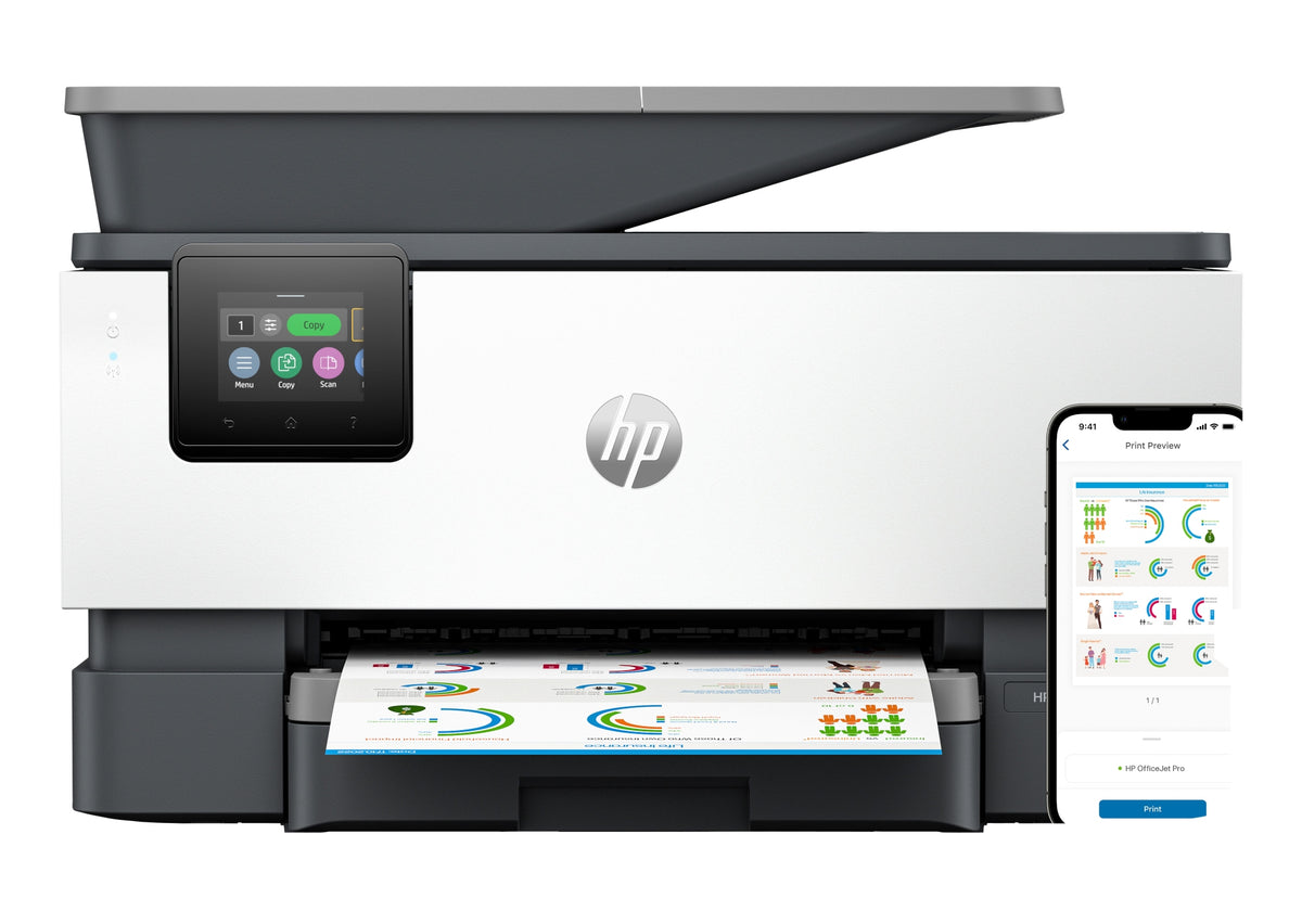 OfficeJet Pro 9120e Inalámbrico All-in-One Color Impresora, Servicio Instant Ink  Impresión a doble cara
