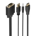 Cable Conversor HDMI a SVGA+Audio, HDMI A/M-SVGA/M+Jack 3.5/M+USB-A/M, Negro, 2.0m