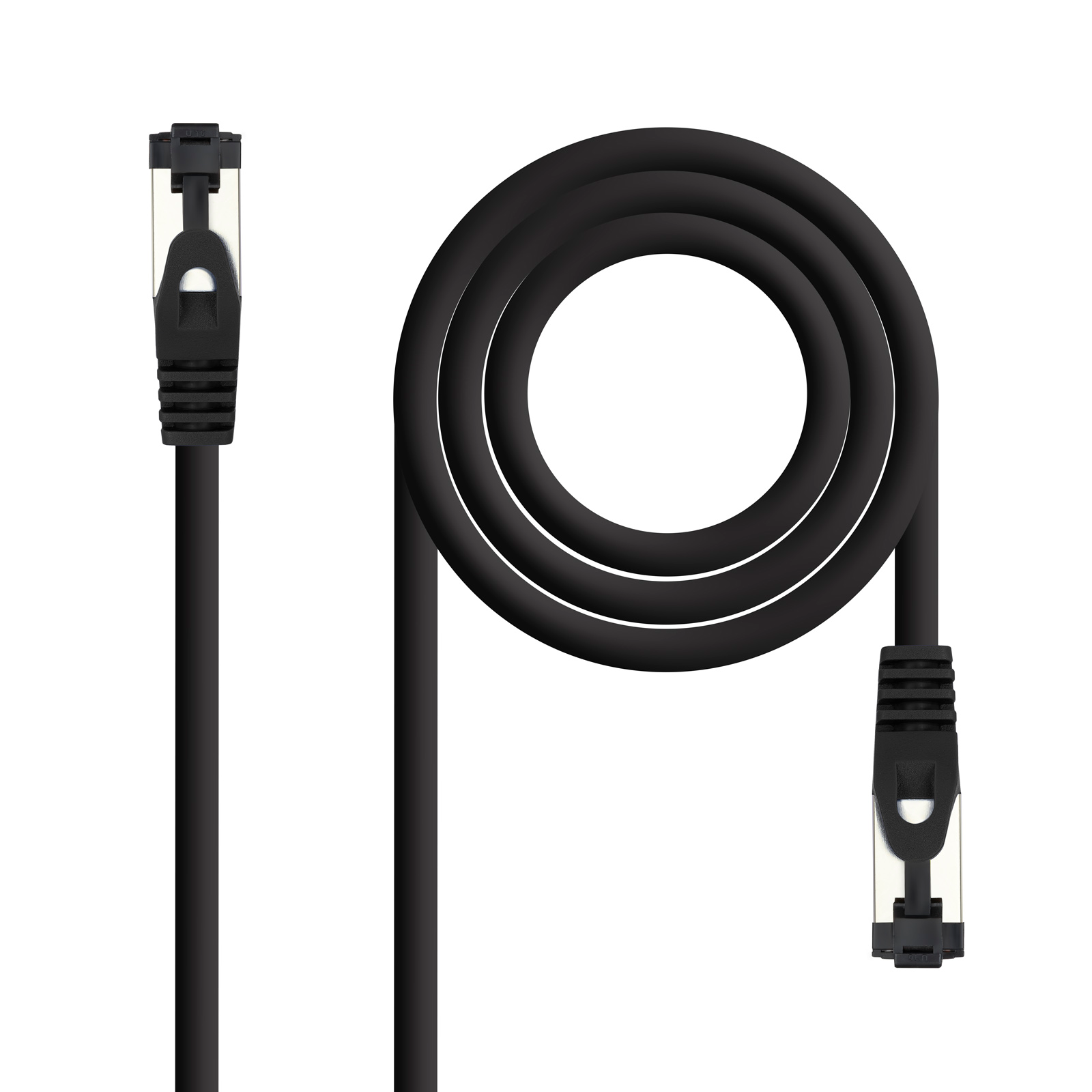 CABLE DE RED LATIGUILLO SSTP CAT8.1 AWG26 7 M NEGRO NANOCABLE