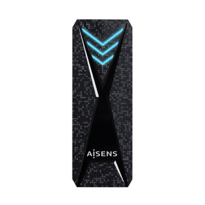 Caja Externa M.2 (NGFF) RGB Gaming ASM2-RGB013B NVMe a USB3.2 Gen2, Negra