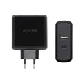 ASCH-2PD45A-BK cargador de dispositivo móvil GPS, Mando para videojuegos, MP3, MP4, Teléfono móvil, Portátil, Smartphone, Tableta Negro Corriente alterna Carga rápida Interior