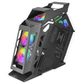 MC61, Caja PC Gaming Compacta Micro-ATX, 4 Ventiladores 12cm, ARGB Chroma, Doble Ventana Cristal Templado, Negro