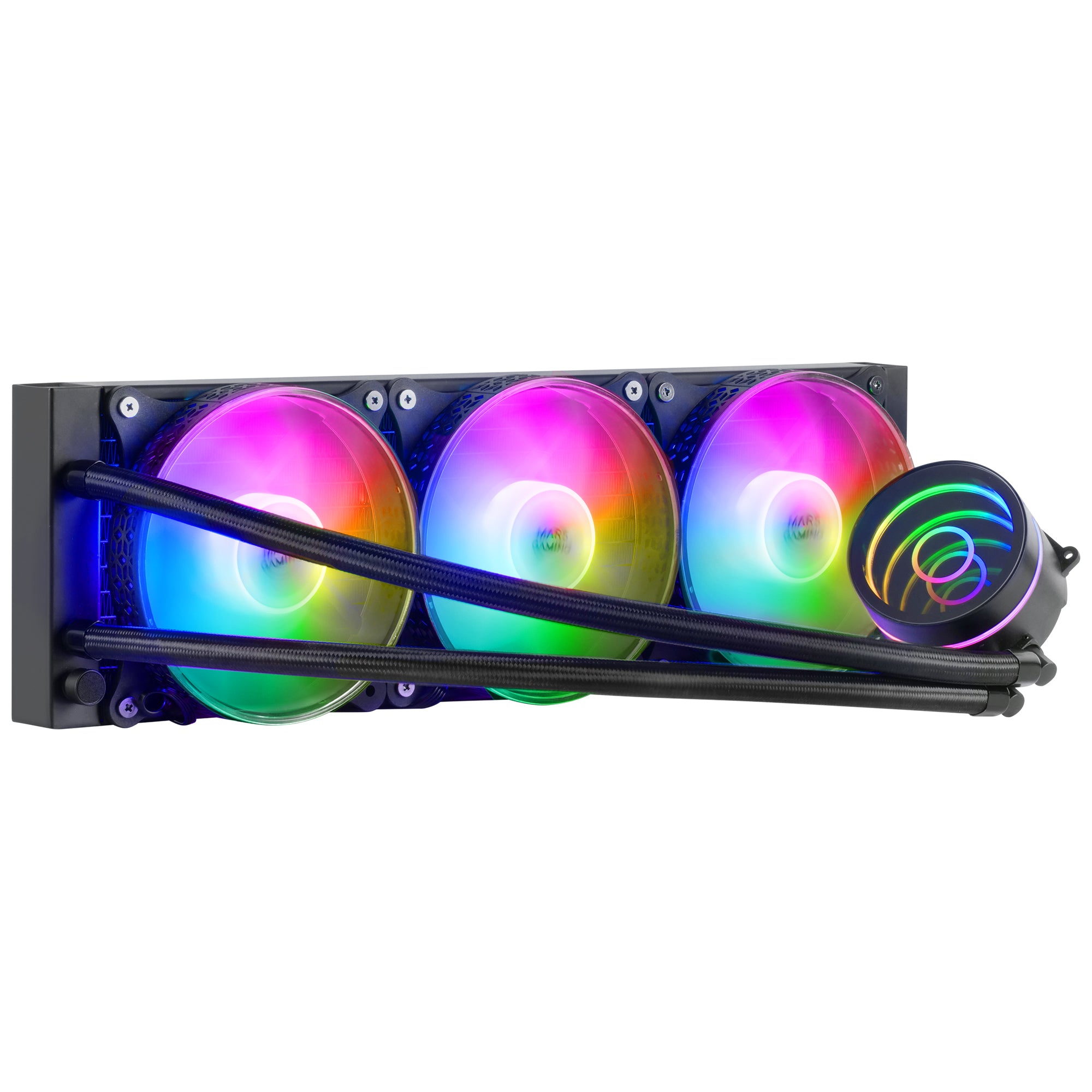 ML-ONE360, Refrigeración Líquida CPU, TDP 550 W, Espejo Infinito, 3 Ventiladores FRGB Silenciosos, Multisocket Universal, Negro