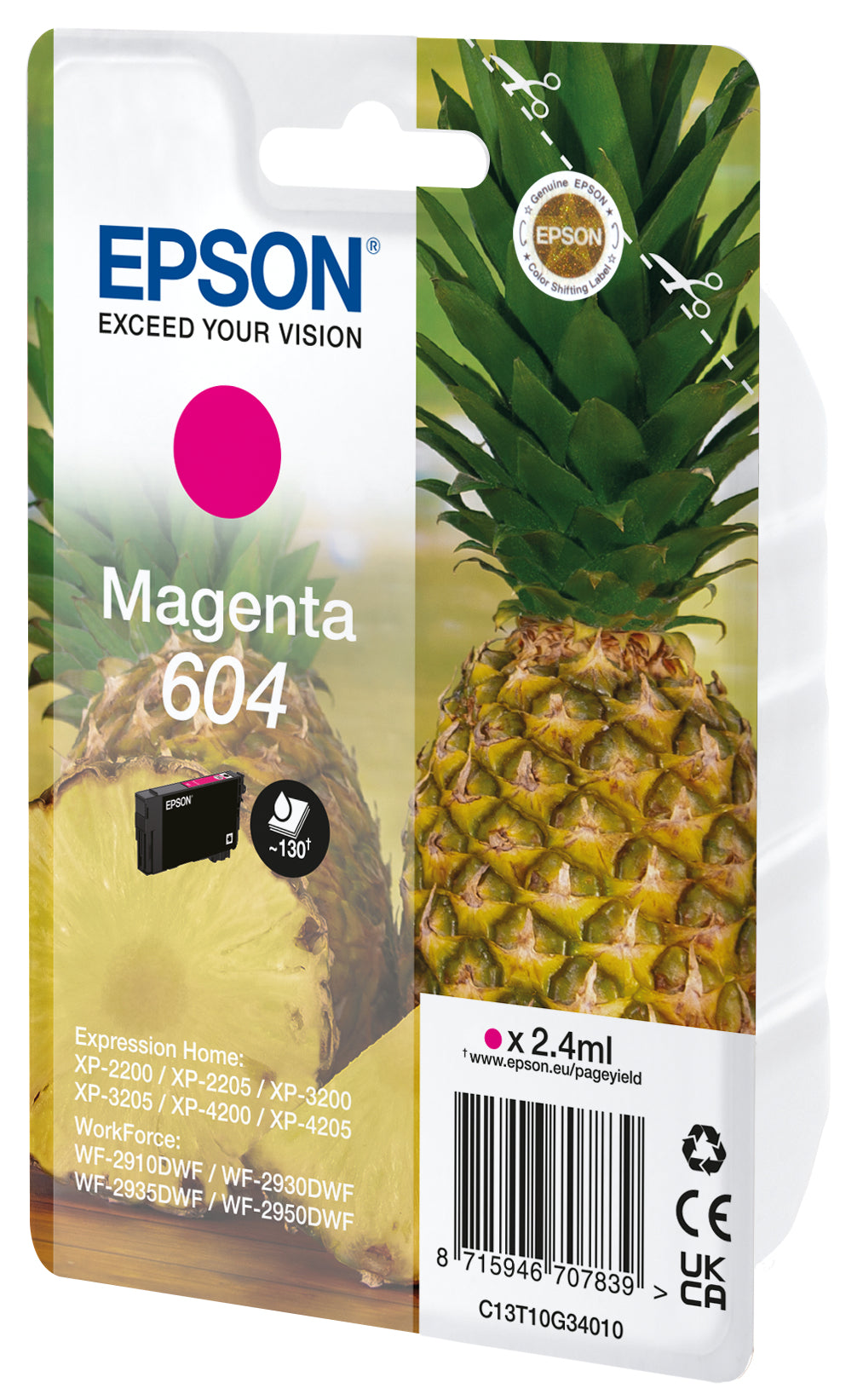 604 cartucho de tinta 1 pieza(s) Original Rendimiento estándar Magenta