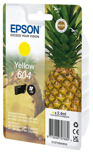 604 cartucho de tinta 1 pieza(s) Original Rendimiento estándar Amarillo