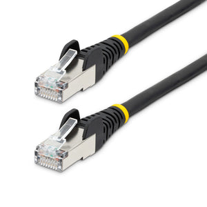 Cable de 2m de Red Ethernet CAT6a - Negro - Low Smoke Zero Halogen (LSZH) - 10GbE - 500MHz - PoE++ de 100W - Snagless sin Pestillo - RJ-45 - Cable de Red S/FTP