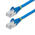 Cable de 0,5m de Red Ethernet CAT6a - Azul - Low Smoke Zero Halogen (LSZH) - 10GbE - 500MHz - PoE++ de 100W - Snagless sin Pestillo - RJ-45 - Cable de Red S/FTP