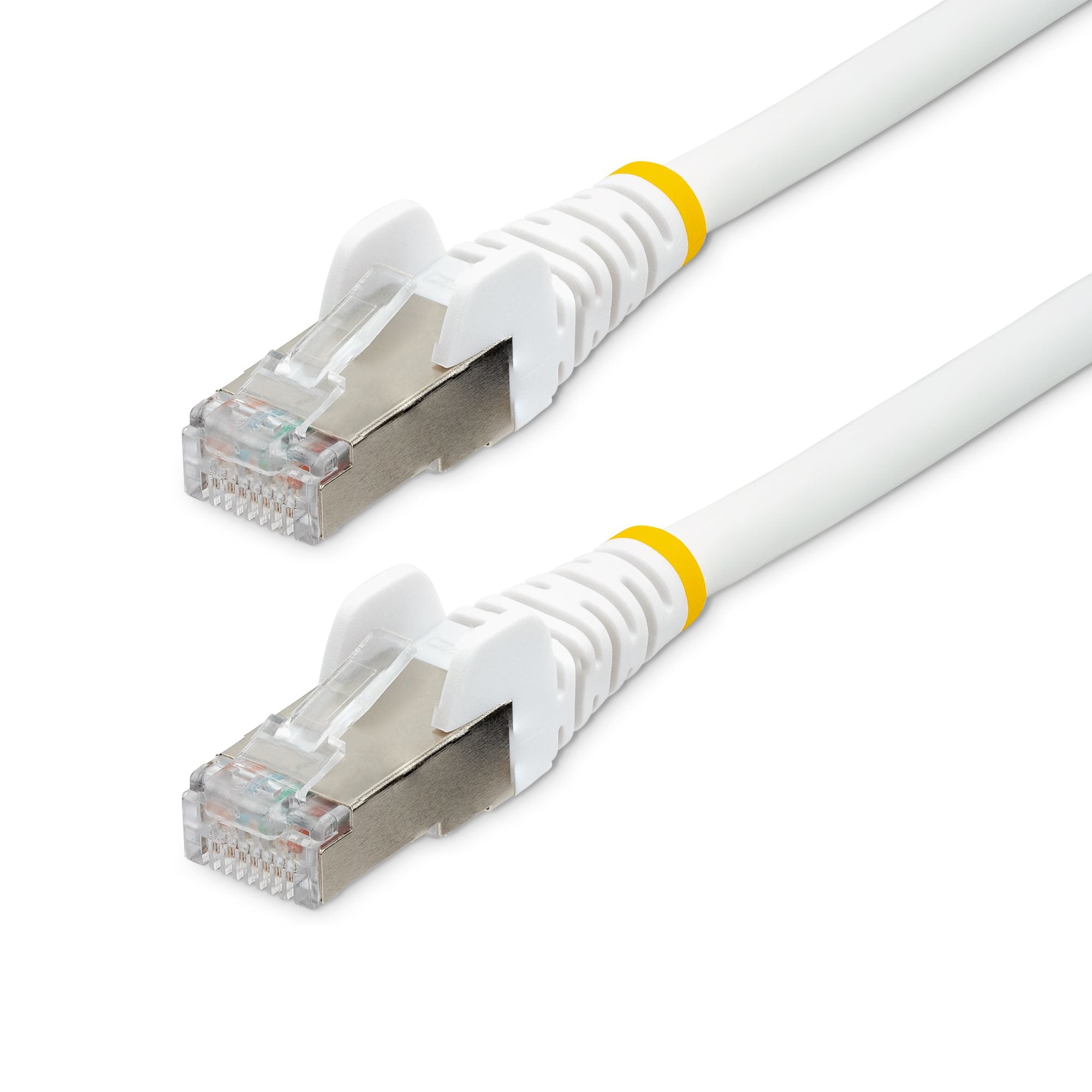 Cable de 3m de Red Ethernet CAT6a - Blanco - Low Smoke Zero Halogen (LSZH) - 10GbE - 500MHz - PoE++ de 100W - Snagless sin Pestillo - RJ-45 - Cable de Red S/FTP