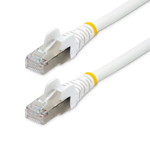 Cable de 1,5m de Red Ethernet CAT6a - Blanco - Low Smoke Zero Halogen (LSZH) - 10GbE - 500MHz - PoE++ de 100W - Snagless sin Pestillo - RJ-45 - Cable de Red S/FTP