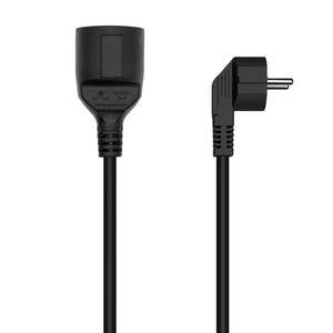 Cable Alargador de Alimentacion Schuko, CEE7/M-CEE7/H, Negro, 5.0M