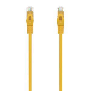 Cable de Red Latiguillo RJ45 LSZH Cat.6A 500 Mhz UTP AWG24, Amarillo, 25CM
