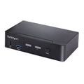 Switch Conmutador KVM USB C Tipo C, KVM de 2 puertos DisplayPort con Vídeo UHD HDR de 4K 60Hz, Audio de 3,5mm, Hub 4x USB y 2x USB A 3.2 Gen 1 de 5Gbps, Compatible con TB 3/4