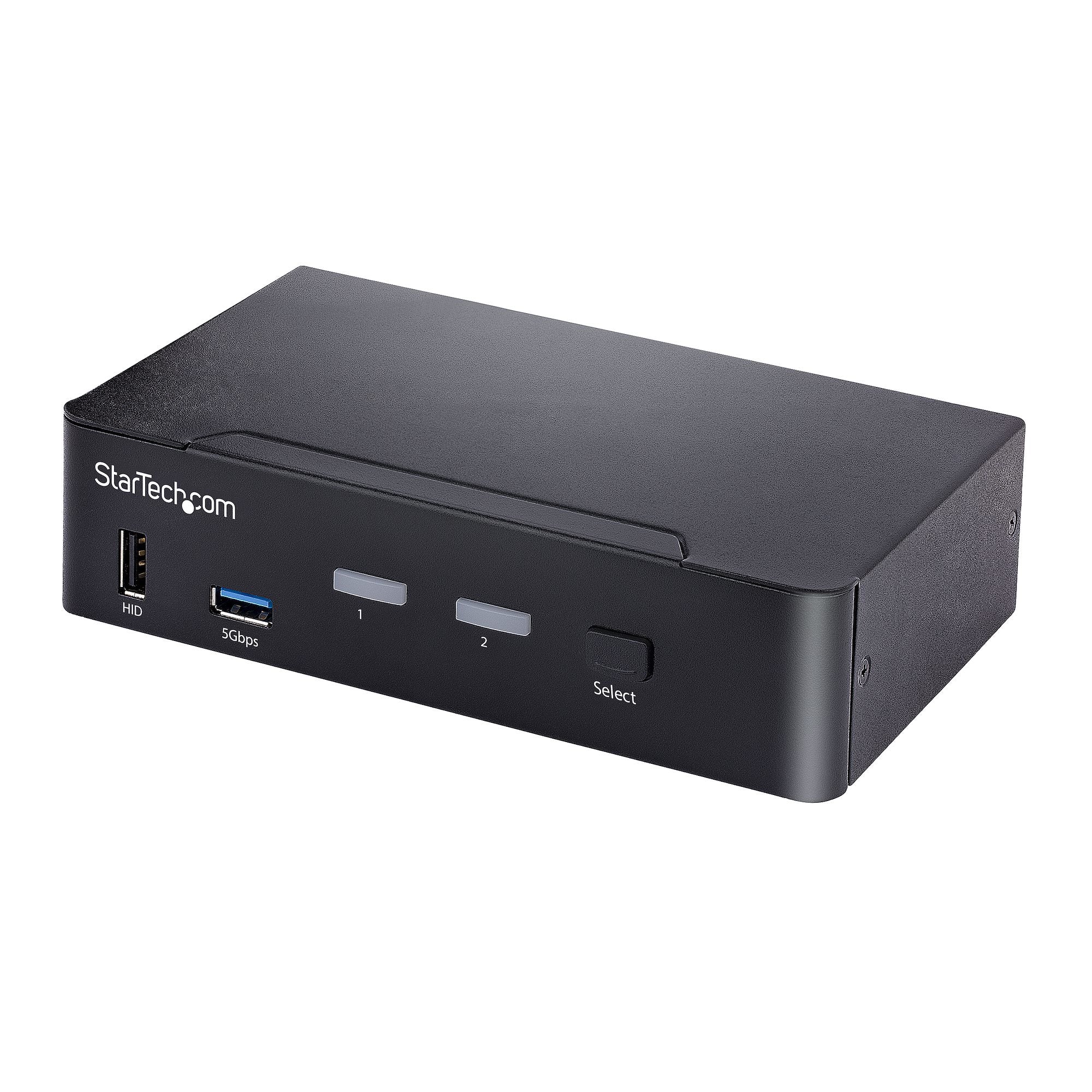 Switch Conmutador KVM USB C Tipo C, KVM de 2 puertos DisplayPort con Vídeo UHD HDR de 4K 60Hz, Audio de 3,5mm, Hub 4x USB y 2x USB A 3.2 Gen 1 de 5Gbps, Compatible con TB 3/4