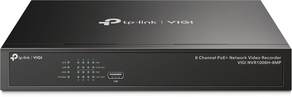 VIGI NVR1008H-8MP Grabadore de vídeo en red (NVR) Negro
