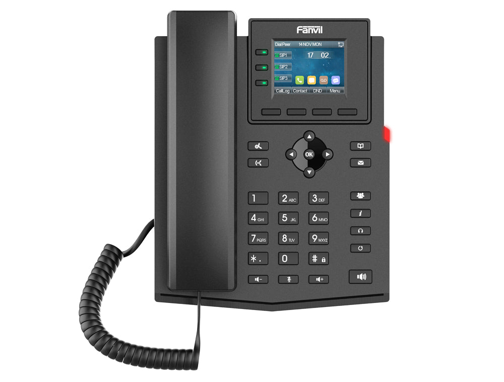 X303P teléfono IP Negro 4 líneas LCD