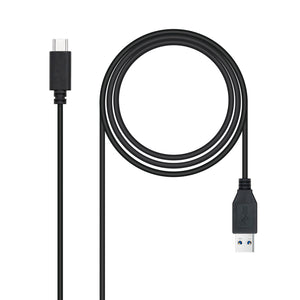 Cable USB 3.1, Gen2 10 Gbps 3A, tipo USB-C/M-A/M, Negro, 2 m