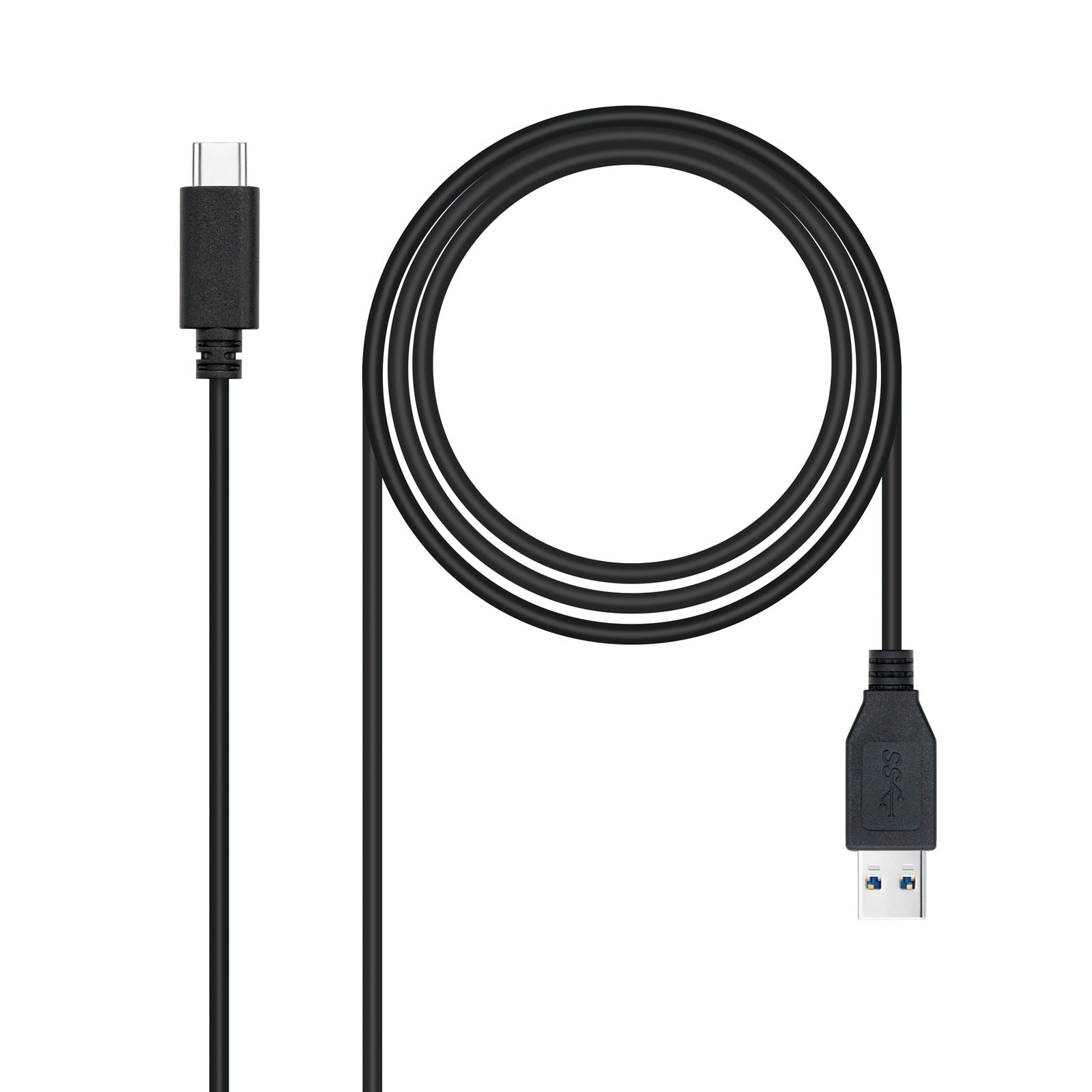 Cable USB 3.1, Gen2 10 Gbps 3A, tipo USB-C/M-A/M, Negro, 2 m