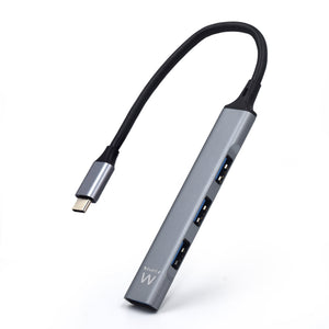 EW1145 hub de interfaz USB 3.2 Gen 1 (3.1 Gen 1) Type-C 5000 Mbit/s Gris, Plata