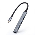 EW1145 hub de interfaz USB 3.2 Gen 1 (3.1 Gen 1) Type-C 5000 Mbit/s Gris, Plata