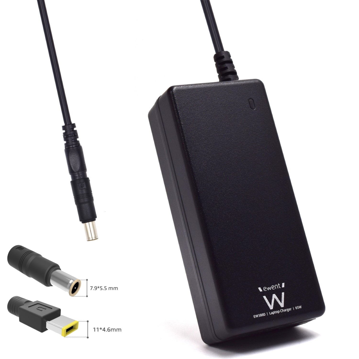 EW3897 adaptador e inversor de corriente Interior 65 W Negro