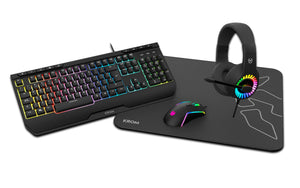 Kenya teclado Ratón incluido Juego USB Negro