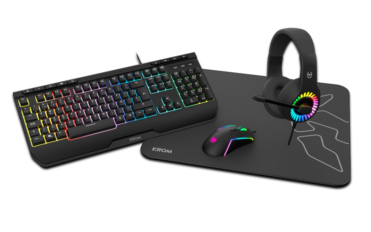 Kenya teclado Ratón incluido Juego USB Negro