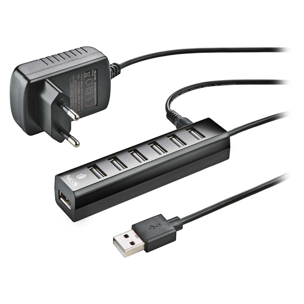 IHUB7 TINY USB 2.0 480 Mbit/s Negro