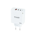 Cargador de Pared GaN 2USB-C/PD + USB-A/QC 65W, Blanco