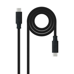 Cable USB 3.2 Gen2x2 20Gbps 5A/100W 4K/60Hz USB-C/M-USB-C/M, Negro, 3 m