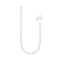 Organizador de Cables Flexible 25 mm, Blanco, 1 m